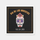 Recherche de dia de los muertos serviettes Coloré