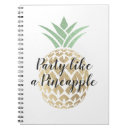 Recherche de ananas de notes carnets Hawaïen