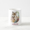 Recherche de loups tasses Aquarelle