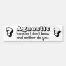 Recherche de agnostique voiture autocollants Agnosticisme