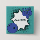 Recherche de bowling carrés badges Bleu
