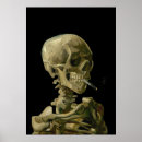 Recherche de crâne avec la cigarette posters Mort