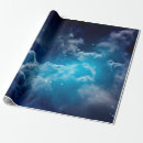 Recherche de nuages sur le ciel bleu papier cadeau Nuageux