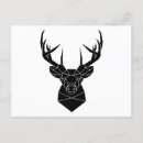 Recherche de cerf géométrique cartes postales Silhouette