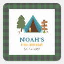 Recherche de campeurs autocollants Un campeur heureux