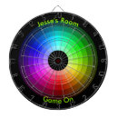 Recherche de arc en ciel couleurs de jeux de fléchettes Noir