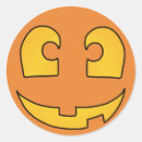 Recherche de visage citrouille halloween autocollants Heureux