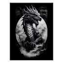 Recherche de dragon noir posters Blanc