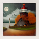Recherche de lumière de lune puzzles Phare