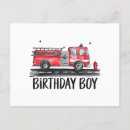Recherche de camion de pompiers cartes postales Garçon
