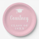 Recherche de pink graduation assiettes Élégant
