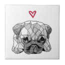 Recherche de chien carlin carreaux Tuile