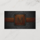 Recherche de arrière plan en cuir cartes visite Monogramme