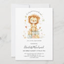 Recherche de lion baby shower garçon invitations Aquarelle