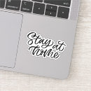 Recherche de travail social autocollants Rester à la maison
