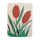 Recherche de tulipes rouges magnets Printemps