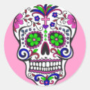 Recherche de crâne de sucre autocollants Jour des morts