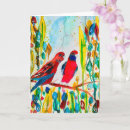 Recherche de oiseaux aquatiques vœux cartes Aquarelle