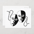 Recherche de masques de théâtre cartes postales Actrice
