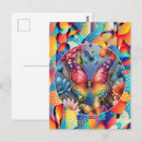 Recherche de papillon abstrait cartes postales Motif