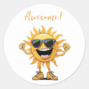 Recherche de soleil souriant autocollants Drôle