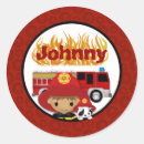 Recherche de par camion pompiers autocollants Anniversaire de firetruck