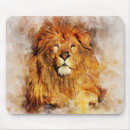 Recherche de lion tapis souris Aquarelle