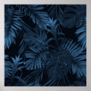 Recherche de motif floral posters Bleu