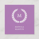 Recherche de laurier cartes visite Monogramme