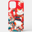 Recherche de neko de maneki iphone coques Rouge