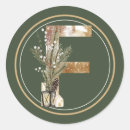 Recherche de monogramme f autocollants Classique
