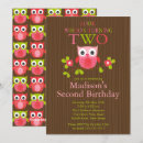 Recherche de de hibou de fille anniversaire invitations Brun