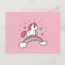 Recherche de nuages mignons cartes postales Licorne