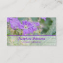 Recherche de fleur violette cartes visite Thérapeute