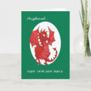 Recherche de le pays de galles vœux cartes Dragon