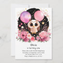 Recherche de de hibou de fille anniversaire invitations Bois