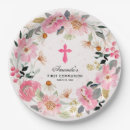 Recherche de première communion assiettes en papier Fille