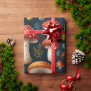 Recherche de champignon papier cadeau Papier d'emballage en bois