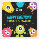 Recherche de anniversaire monstre autocollants Neutre