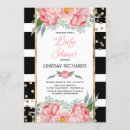 Recherche de rayures roses et blanches invitations Floral