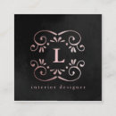 Recherche de de soie cartes visite Monogramme