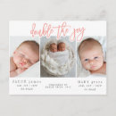 Recherche de naissance jumelle vœux cartes Nouveaux parents