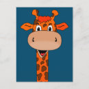Recherche de tête de girafe cartes postales Mignon