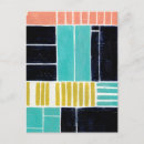 Recherche de motif géométrique abstrait cartes postales Contemporain