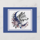 Recherche de loup mystique cartes postales Magique
