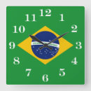 Recherche de drapeau du brésil horloges Le football