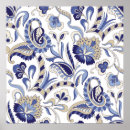 Recherche de motif indien posters Bleu