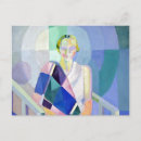 Recherche de portrait abstrait cartes postales Vintage