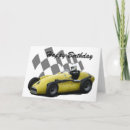 Recherche de voiture de course vintage vœux cartes Garçon