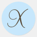 Recherche de lettre x monogramme autocollants Mariée
